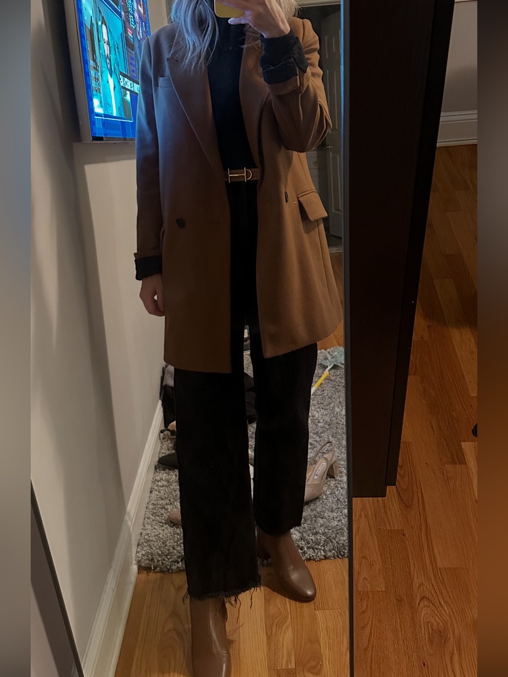 All Saints Ella Blazer in Conker Brown - Picture 9 of 10